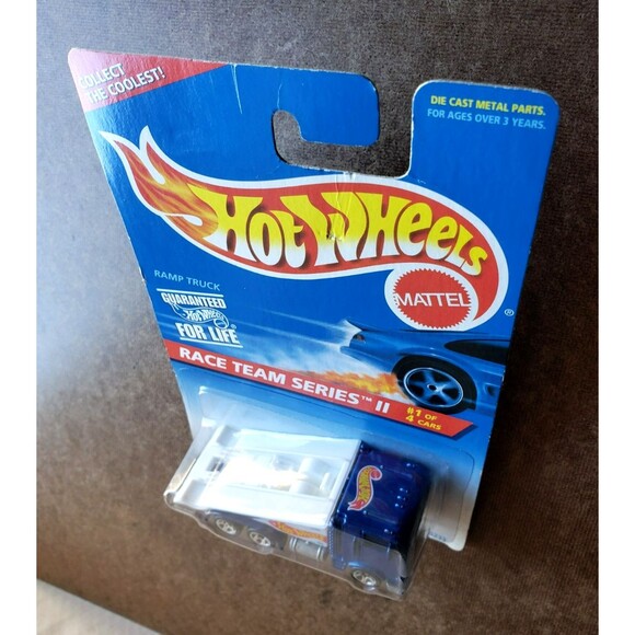 Hot Wheels RAMP TRUCK MAINLINE Green #774 & RACE TEAM SERIES II Blue #395 LOT X2 - Picture 16 of 16
